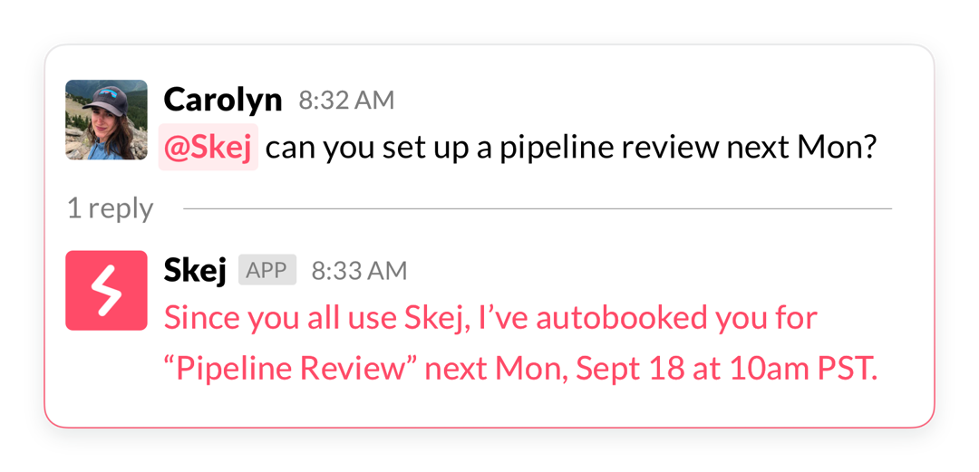 Schedule with coworkers on Slack